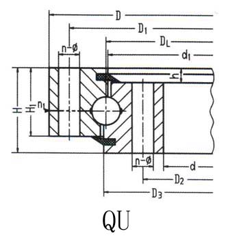 Single-Row Crossed Ball Slewing Bearing (Standard Series QU\QW\QN)