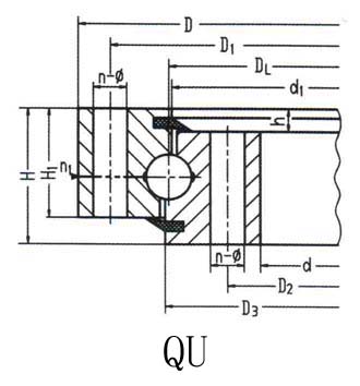 Single-Row Crossed Ball Slewing Bearing (Standard Series QU\QW\QN)